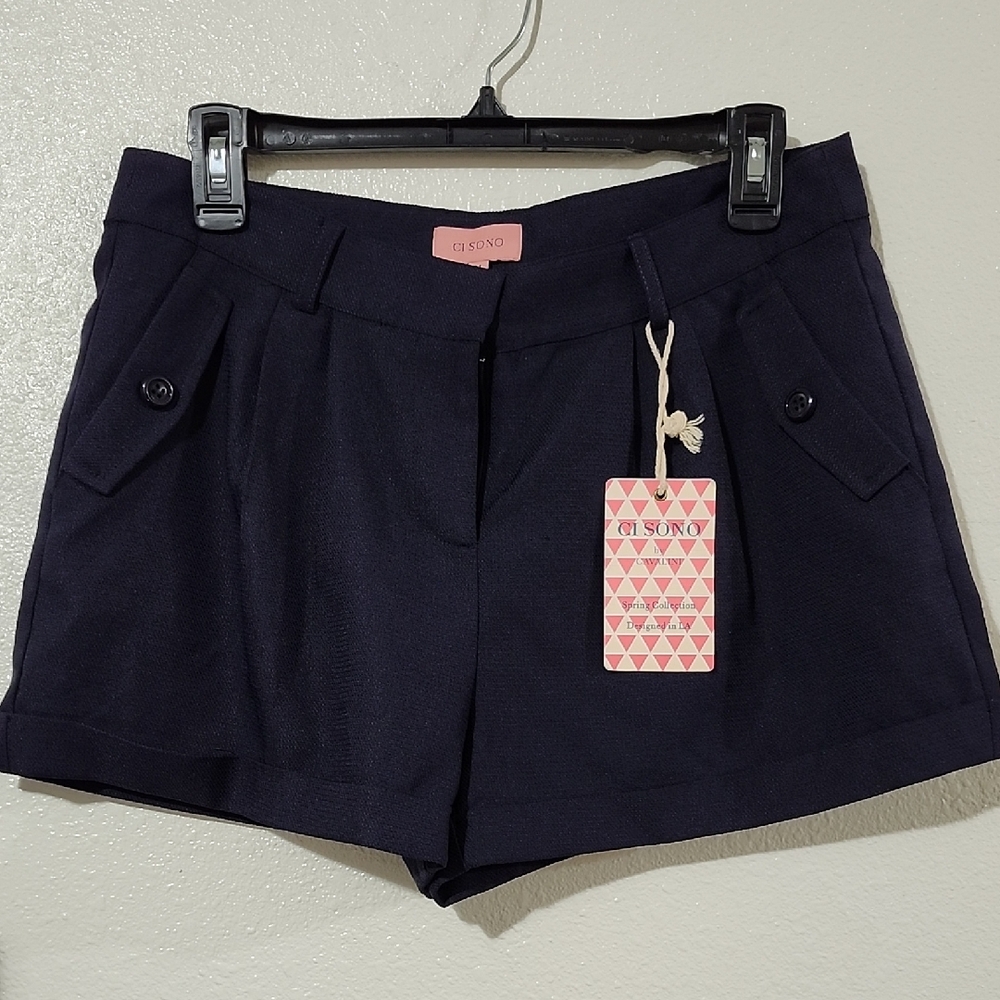 Ci Sono Women's Dark Navy Shorts